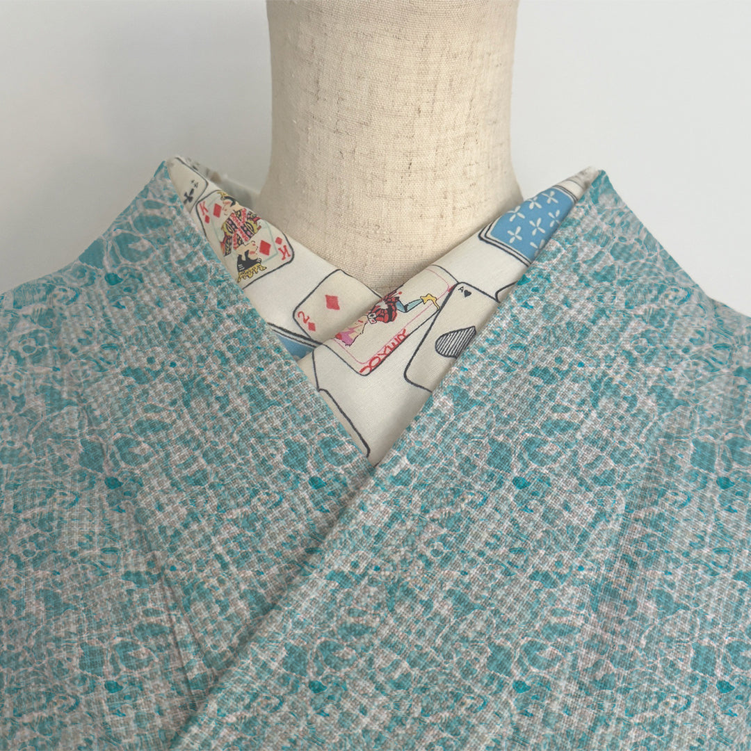 White Cotton Half-Collar, Playing Cards, Washable, Casual, Cute