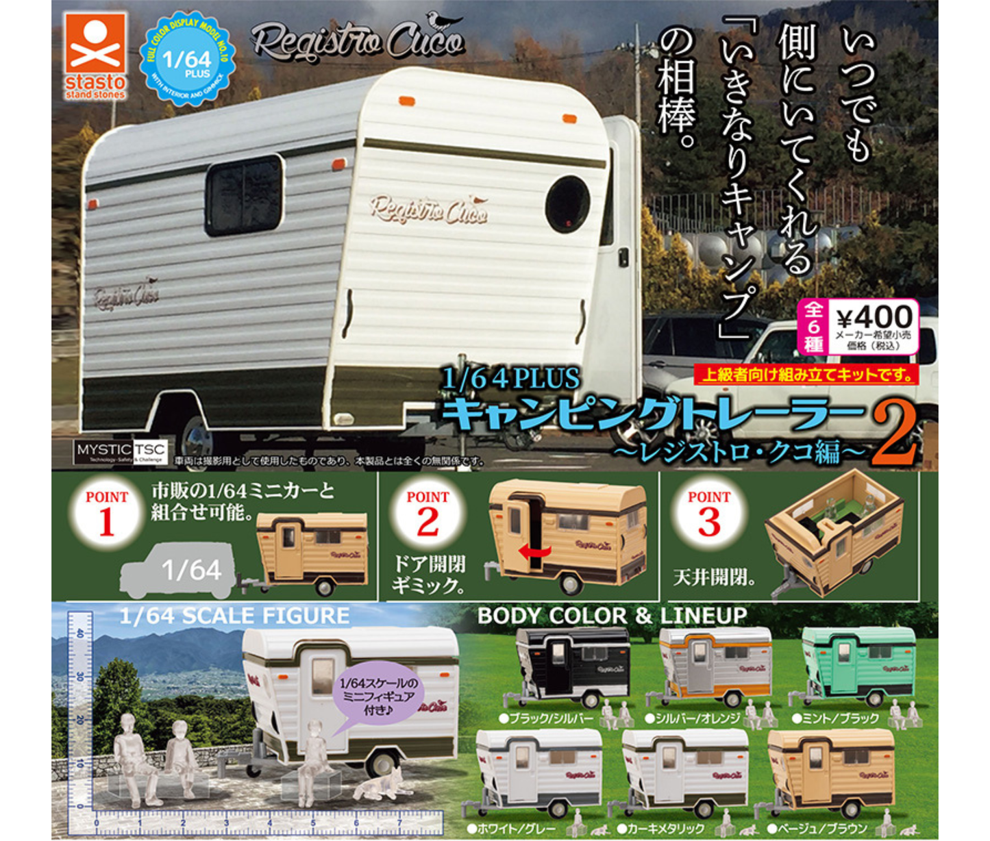 1/64 PLUS Camping Trailer ~Registro Cuco Edition~ Vol.2[Complete Set of 5]