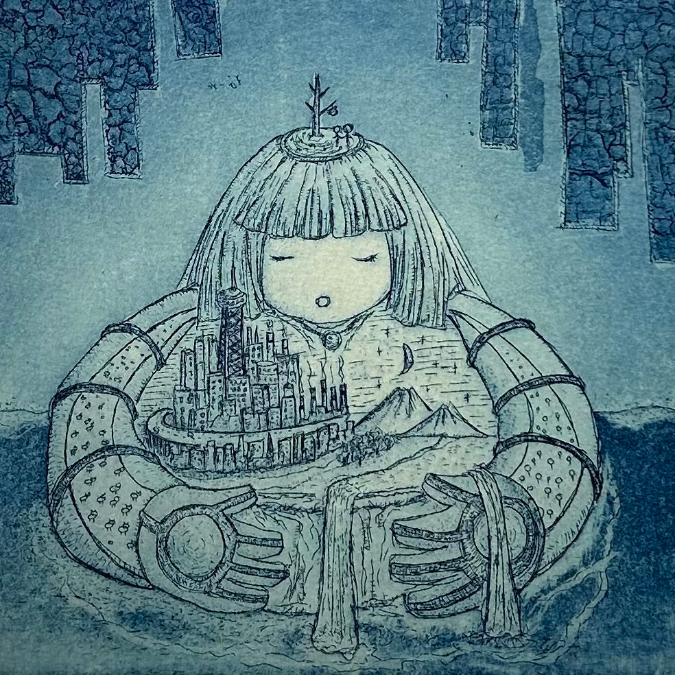 【オリジナル銅版画】前田 勝弘（Katsuhiro MAEDA）「カカエキレナイものがたり（ed. 2/10）」