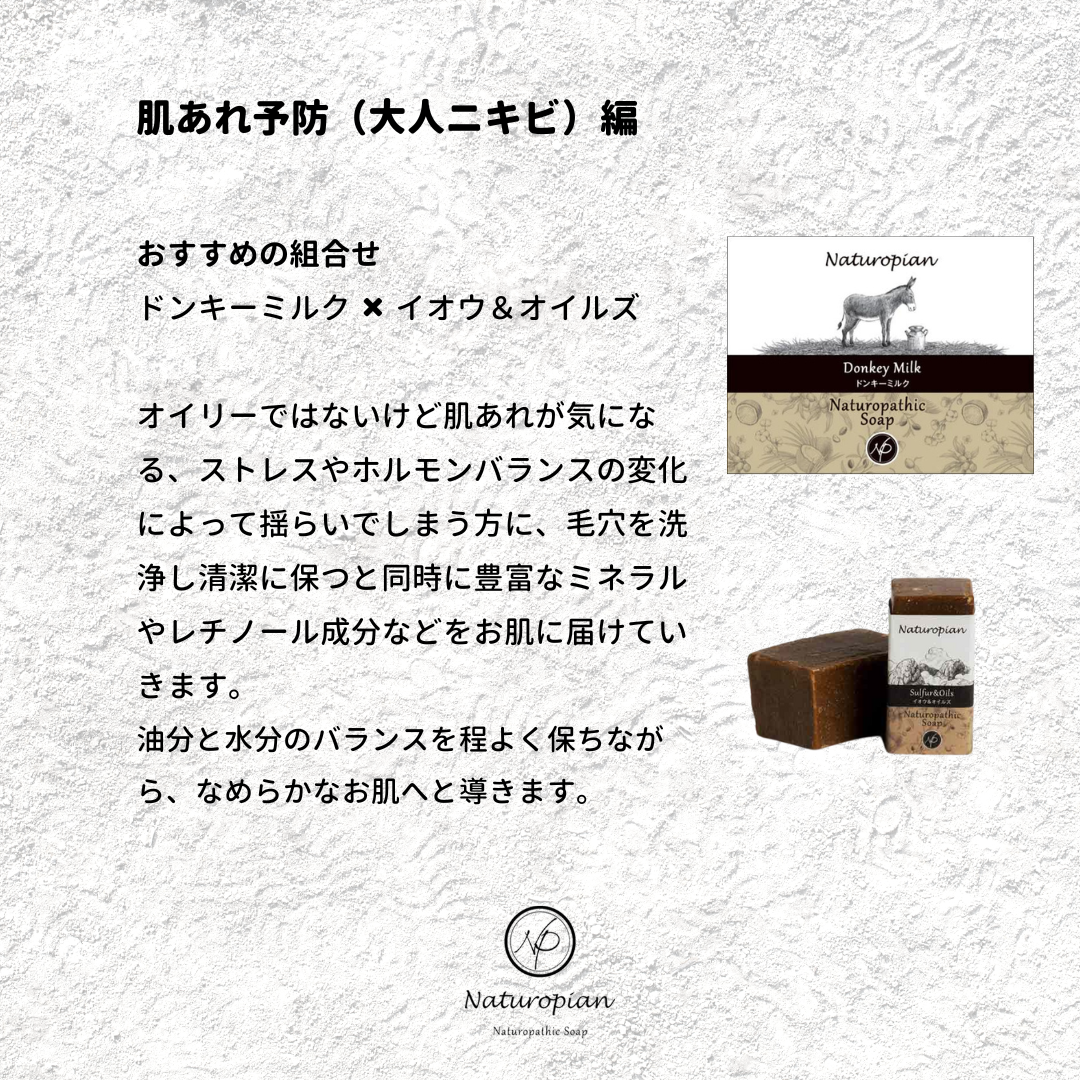 naturopian イオウ＆オイルズ石けん 60g