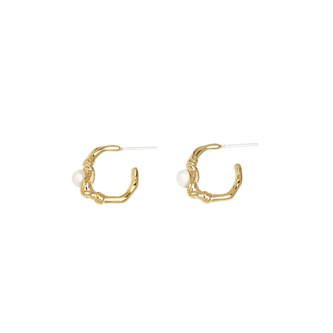 【LOEM】HOOP PEARL PIERCE（全2色）