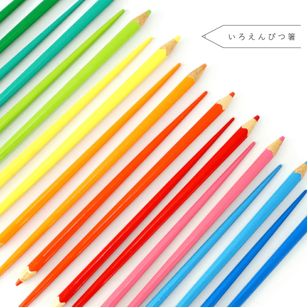 COLOUR 色鉛筆箸&クリア箸ケースのセット Sサイズ 18cm