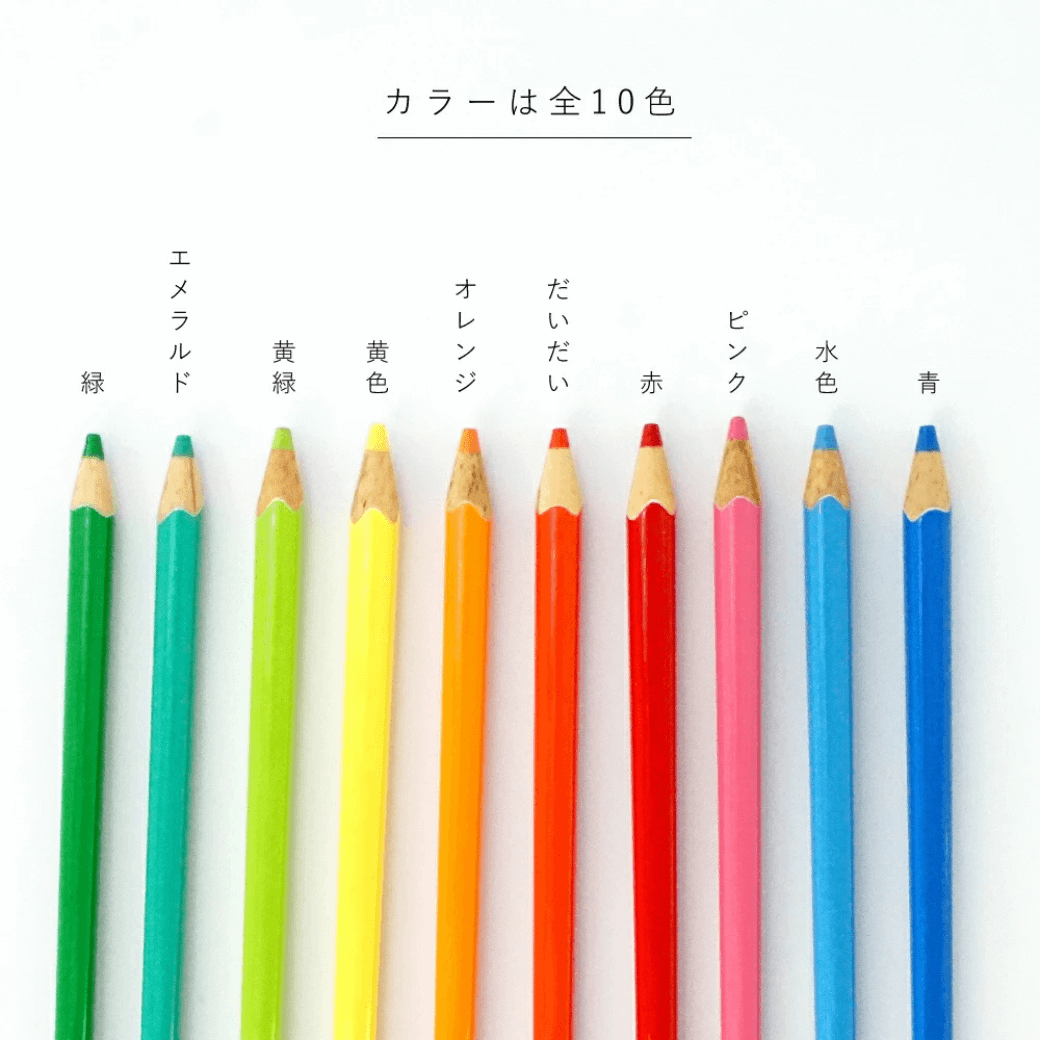 COLOUR 1本から買えるお箸 色鉛筆箸 Sサイズ 18cm