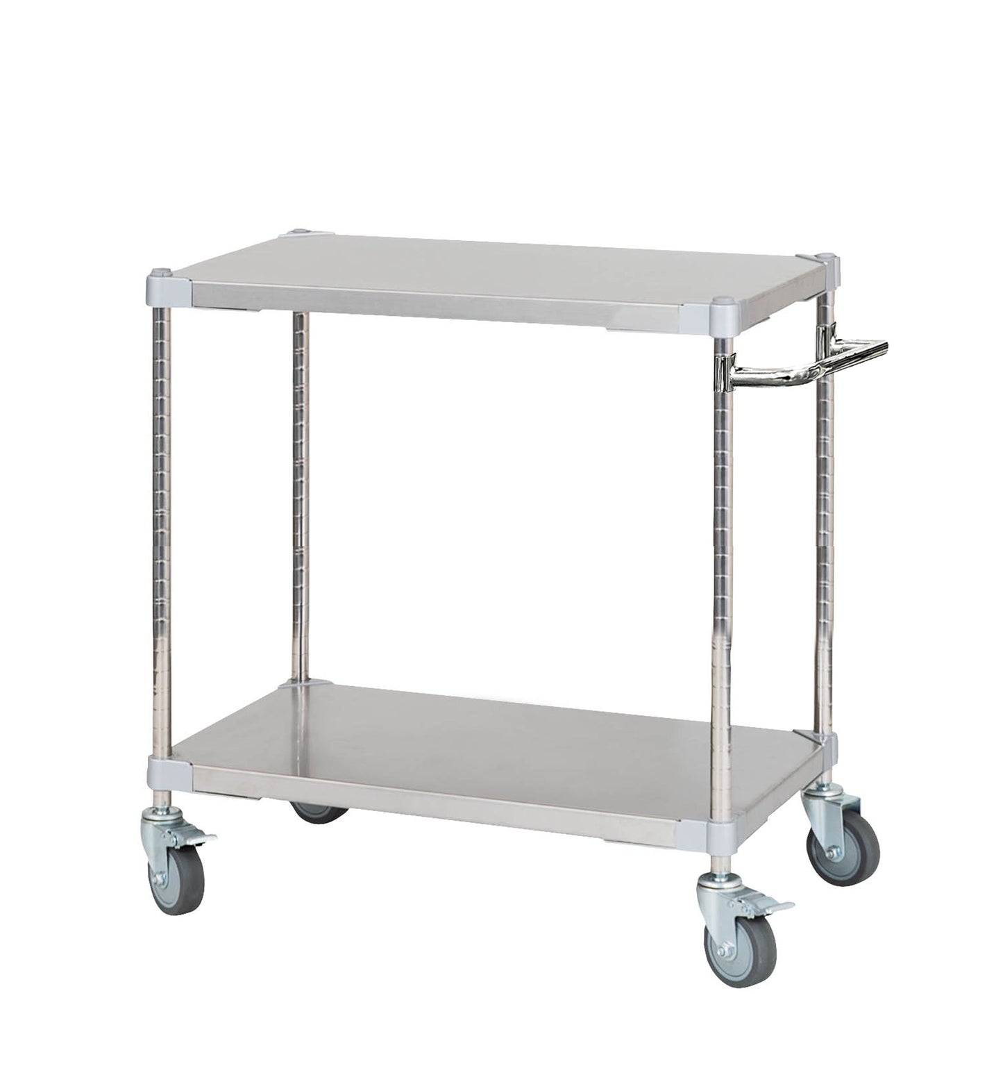 PROFACE SUS304 Stainless Steel Wagon with Handle, 60cm Wide, 46cm Deep, 85cm High, 2 Tiers, TSSW2-46607