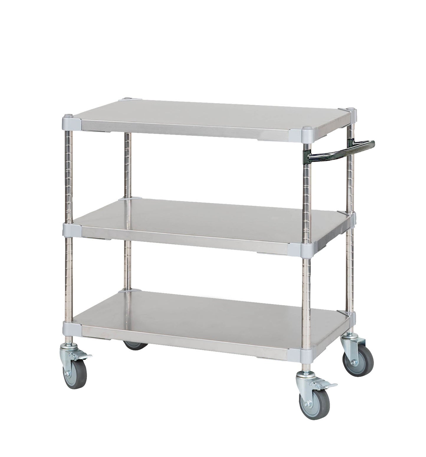 PROFACE SUS304 Stainless Steel Wagon with Handle, 76cm Wide, 46cm Deep, 85cm High, 3 Tiers, TSSW3-46767