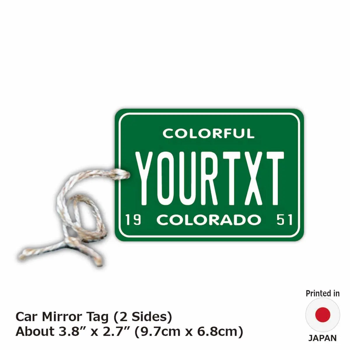 [Mirror Tag] Colorado 51/Original American License Plate Air Freshener