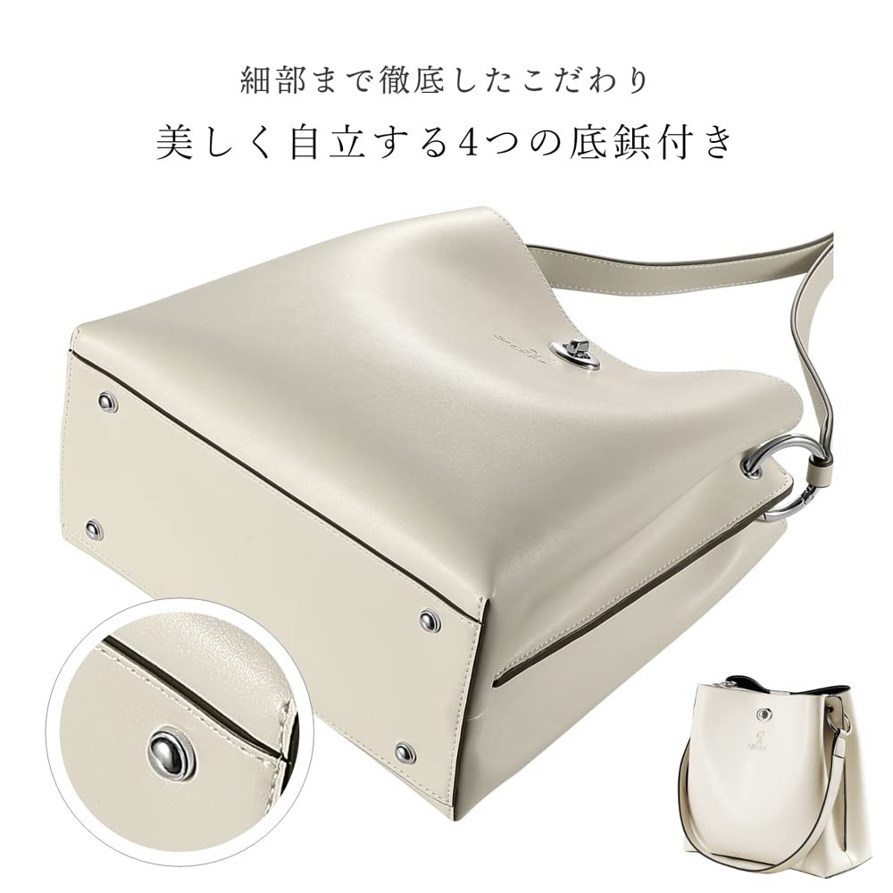 [スヌーピー/SNOOPY]3WAYレザーハンドバッグ(ベージュ)