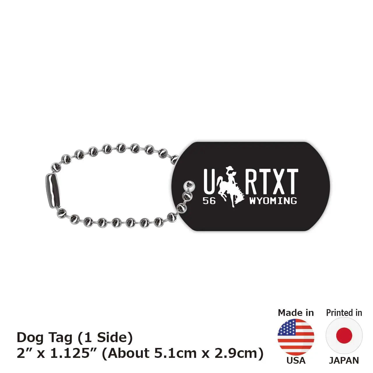 [Dog Tag] Wyoming 56/Original American License Plate-Shaped Personalized Keychain