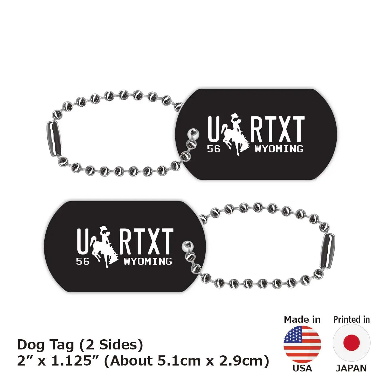 [Dog Tag] Wyoming 56/Original American License Plate-Shaped Personalized Keychain