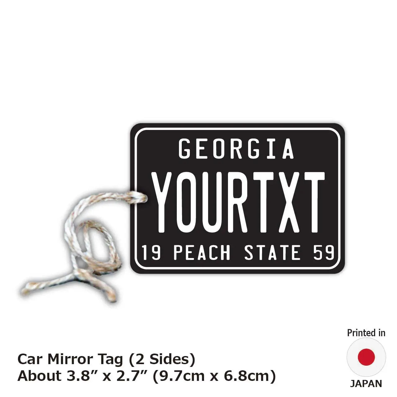 [Mirror Tag] Georgia 59/Original American License Plate Air Freshener