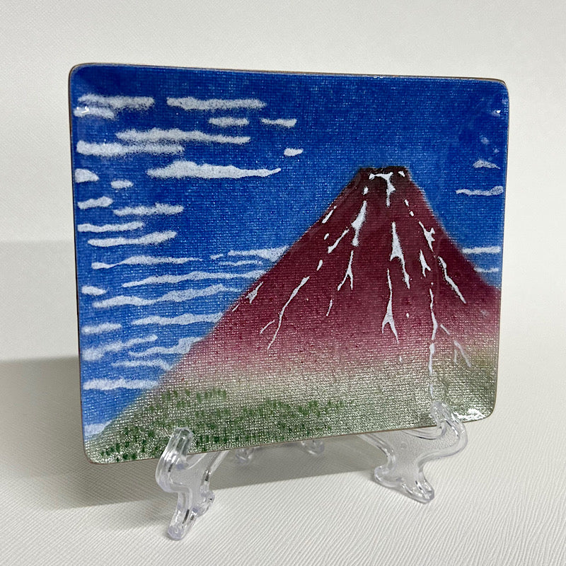 【七宝焼き】創作七宝 124-12 「飾皿 43 富嶽」