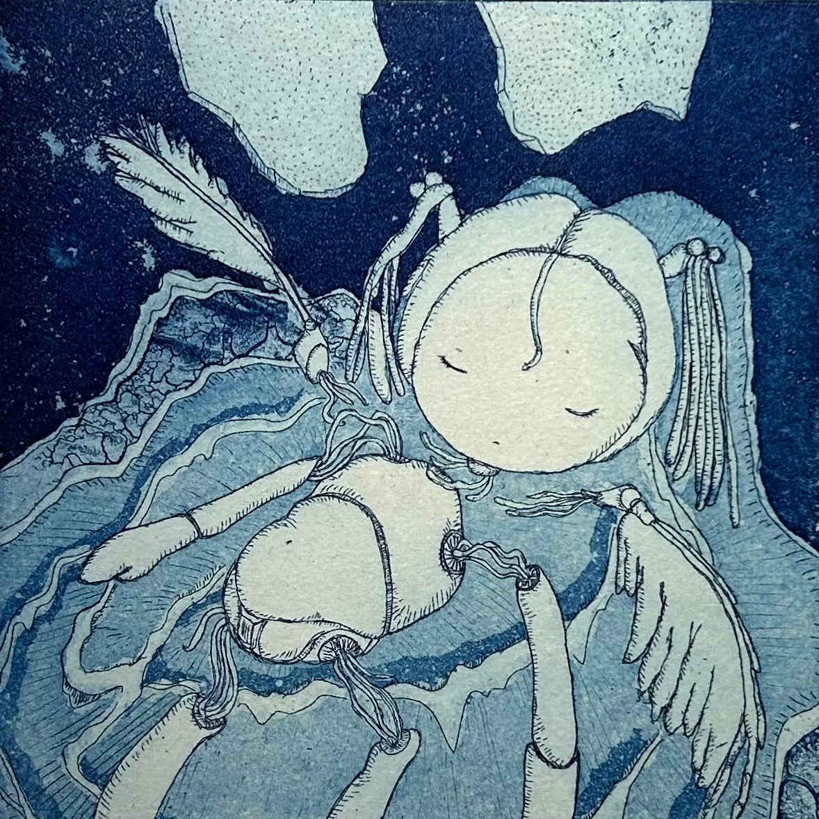 【オリジナル銅版画】前田 勝弘（Katsuhiro MAEDA）「ハカイとサイセイ... ウマレタテ（ed. 1/10）」