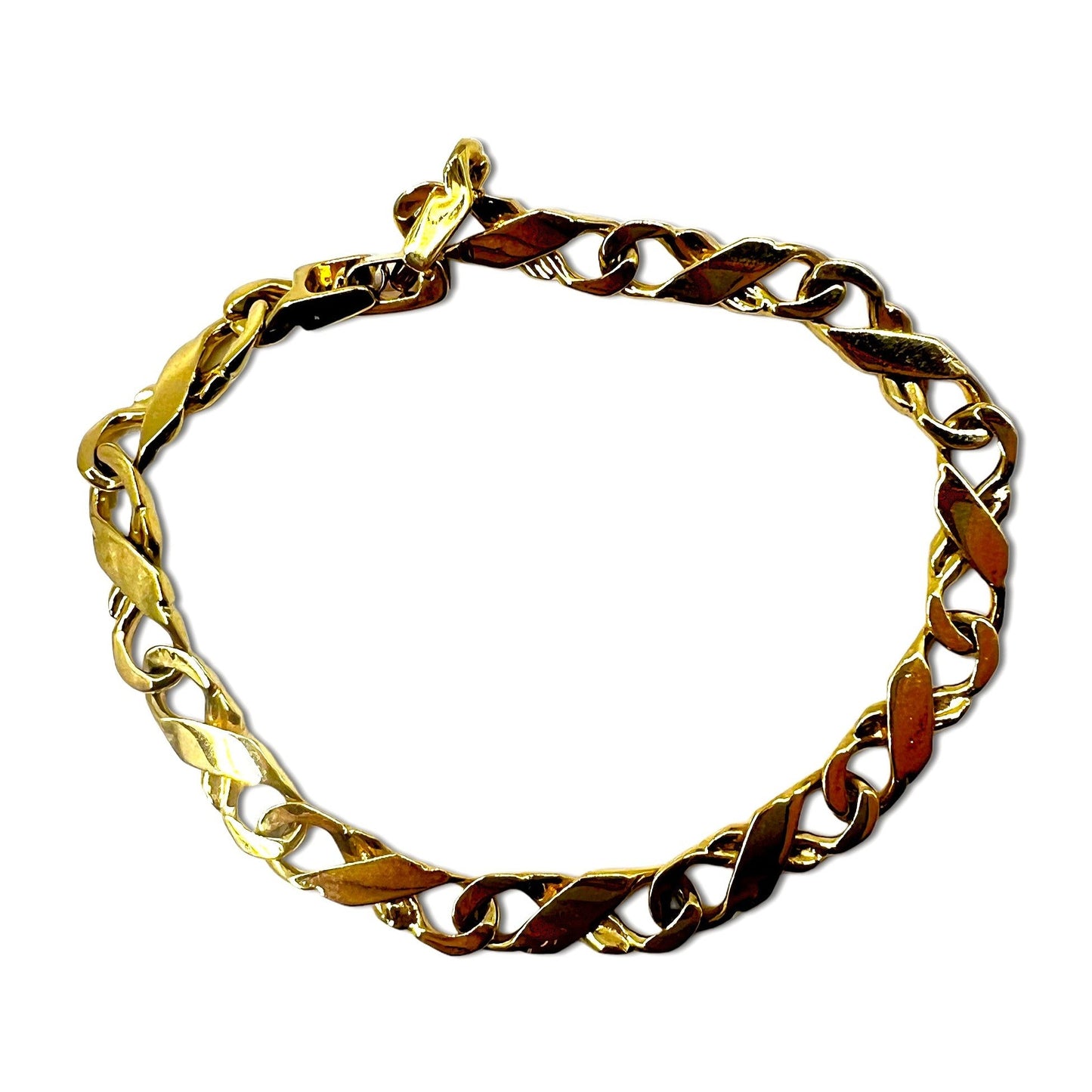 Vintage Link Chain Bracelet ヴィンテージ リンクチェーン ブレスレット 19cm ゴールド