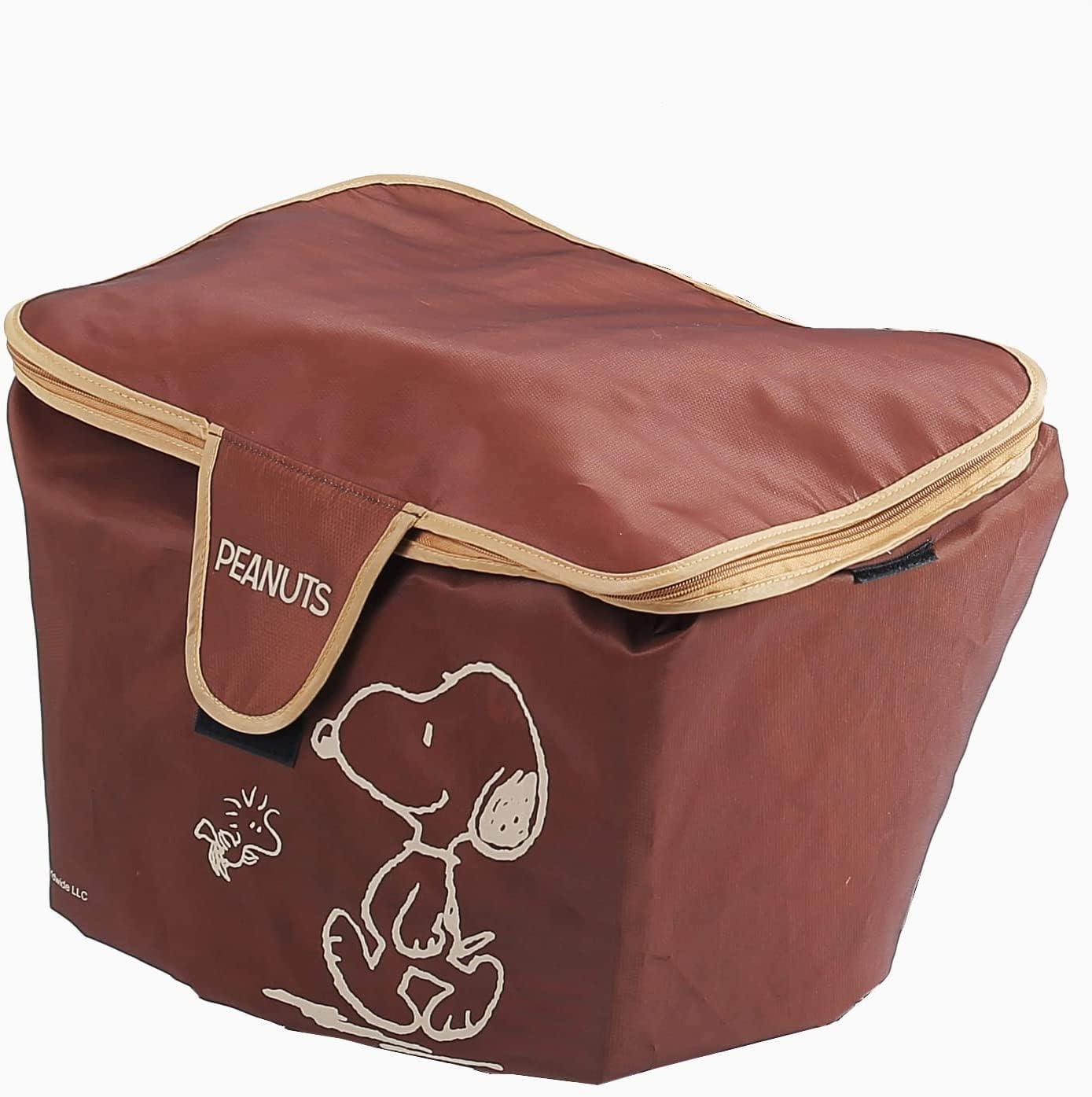 [スヌーピー/SNOOPY]防水自転車前カゴカバー(cyclebag-BROWN)