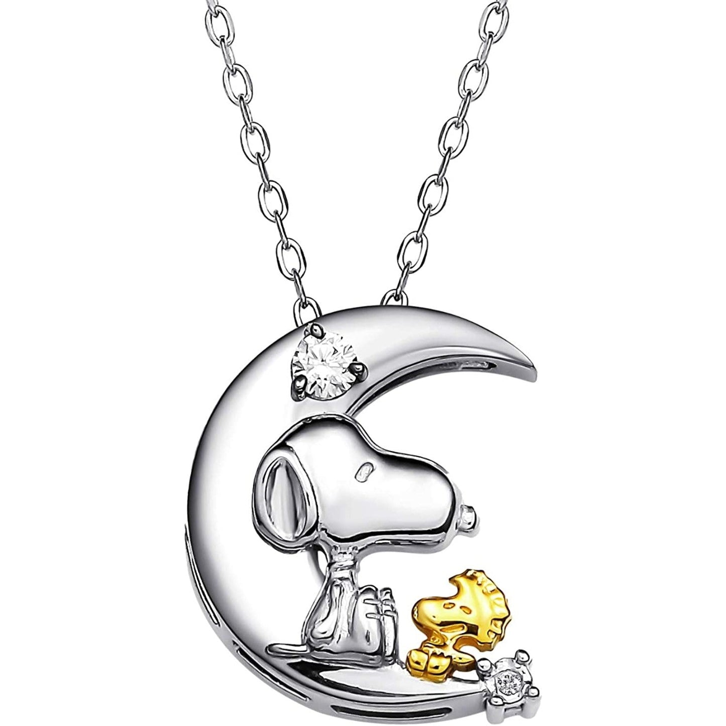 [スヌーピー/SNOOPY]誕生70周年記念 ダイヤモンド ネックレス (ムーン)