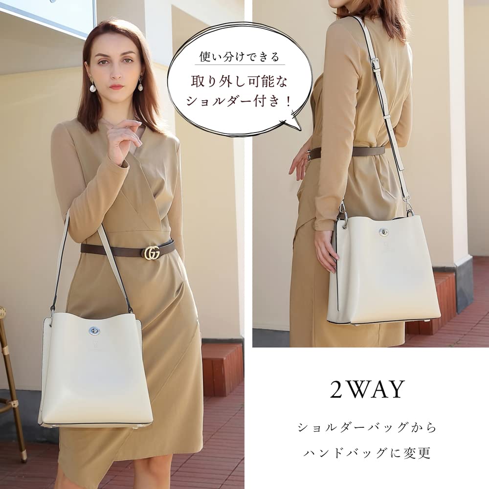 [スヌーピー/SNOOPY]3WAYレザーハンドバッグ(ベージュ)
