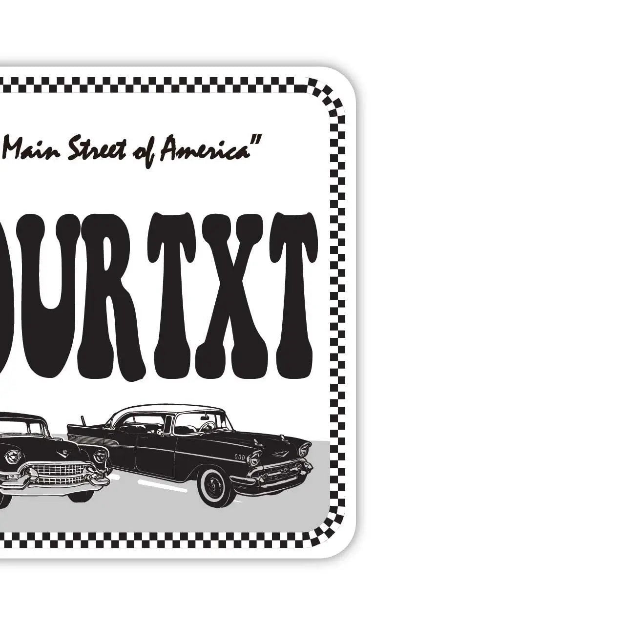 [Mirror Tag] Route 66 White/Original American License Plate Air Freshener