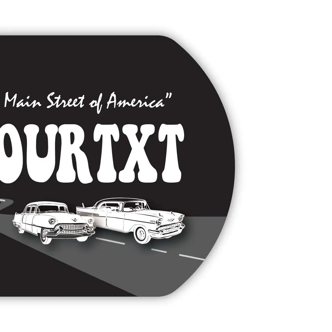 [Dog Tag] Route 66 Black/Original American License Plate-Shaped Personalized Keychain