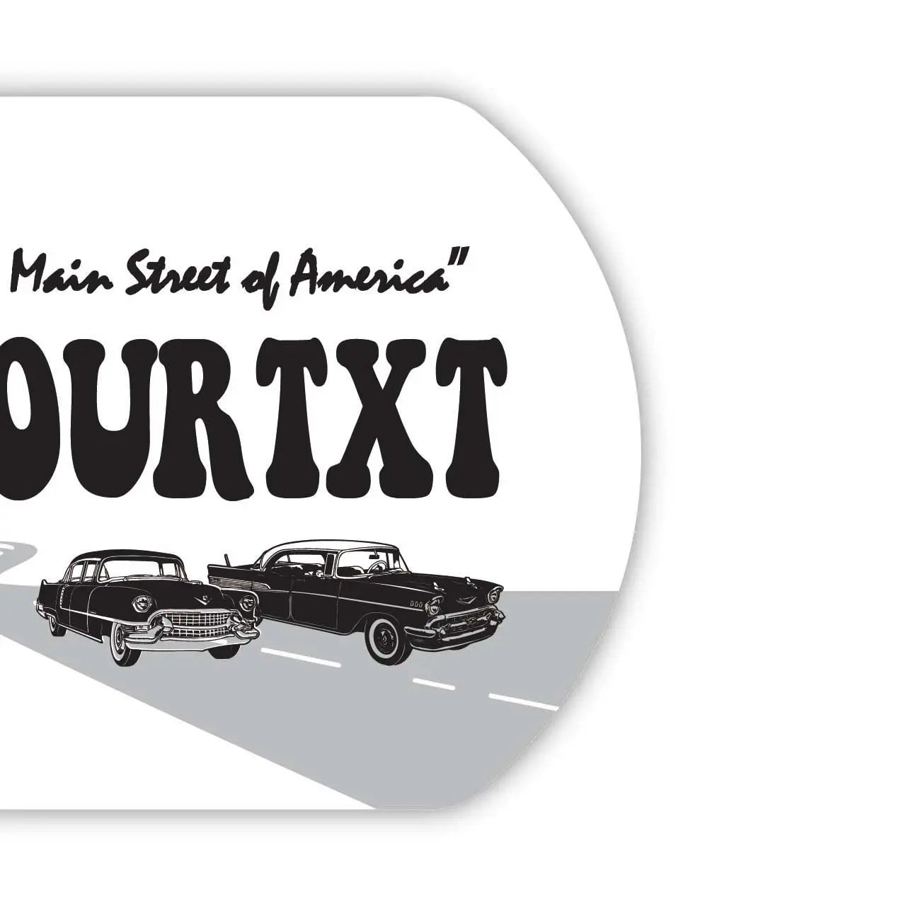 [Dog Tag] Route 66 White/Original American License Plate-Shaped Personalized Keychain