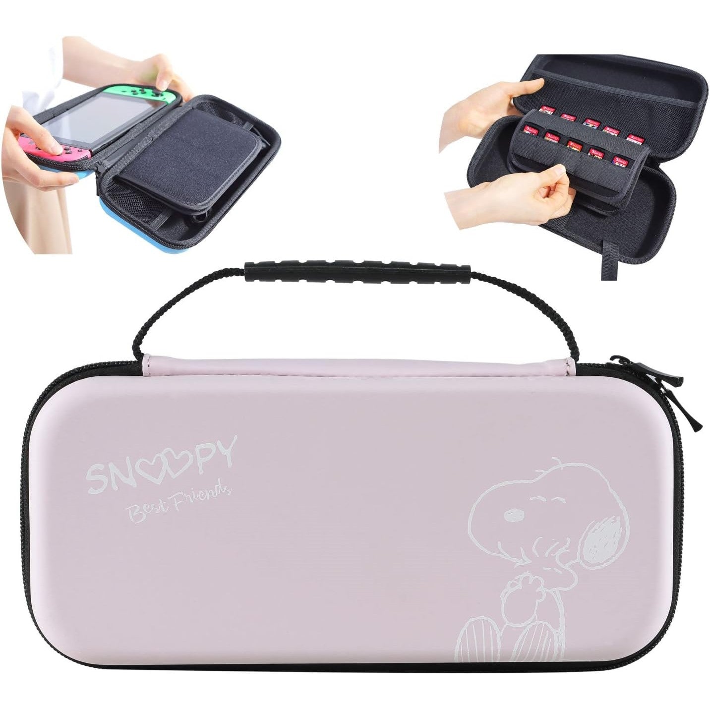[スヌーピー/SNOOPY]Switch/Switch Lite専用 衝撃に強い EVA素材ケース(Pink)