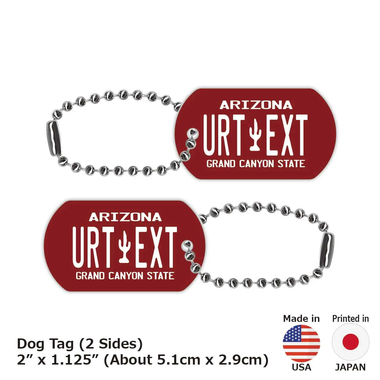 [Dog Tag] Arizona 80s/Original American License Plate Keychain