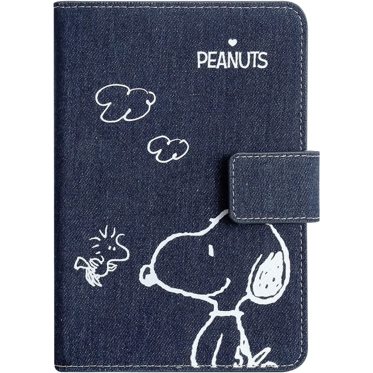 [スヌーピー/SNOOPY]通院グッズまとめ収納 高級デニム生地 お薬手帳