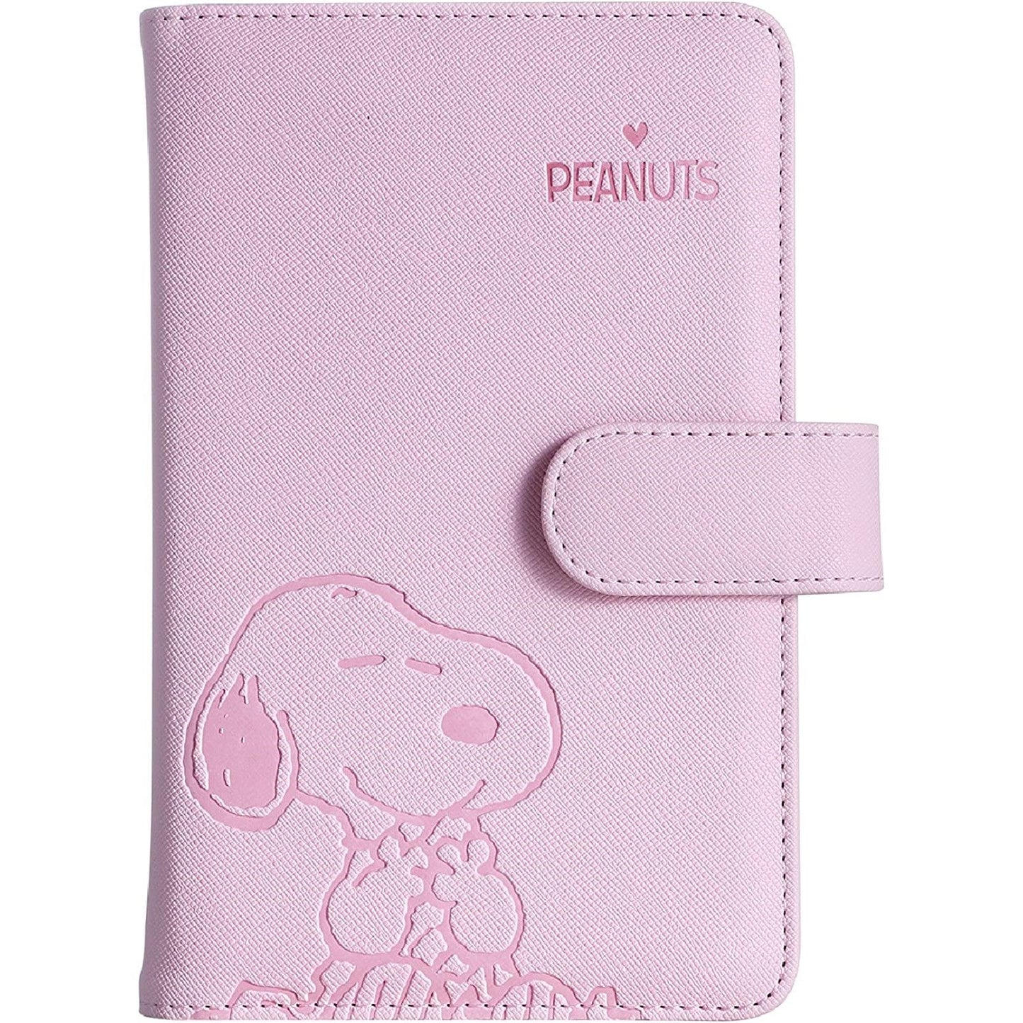 [スヌーピー/SNOOPY]磁気防止 高級PUレザー 通帳ケース(ピンク)
