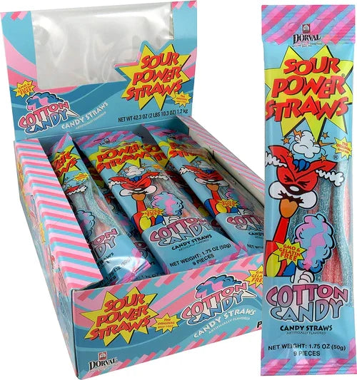 Sour Power Straws - First drink with it, then it eat:) - 9 Units pack　 サワーパワー９本入り