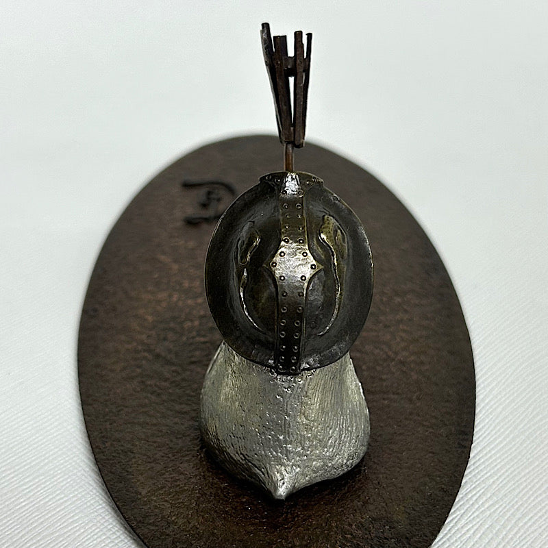 【金属アート】祝迫 芳郎（Yoshiro IWAISAKO）「窮鼠の陣 〜陣笠〜 狼煙」