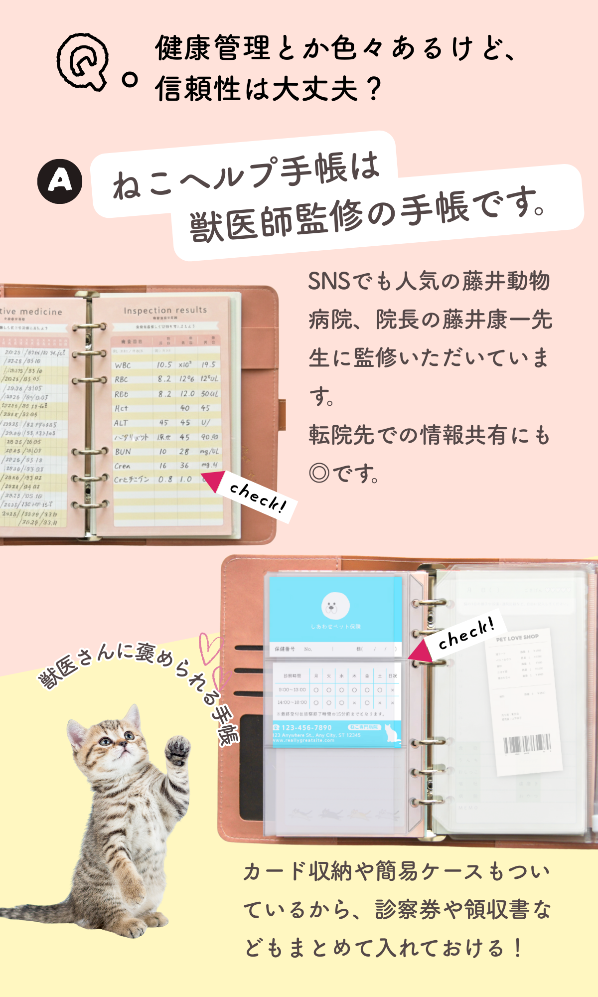 Cat Help Notebook (Binder Style) | All your cat's medical visits and health management in one book | Cat Health Management Notebook