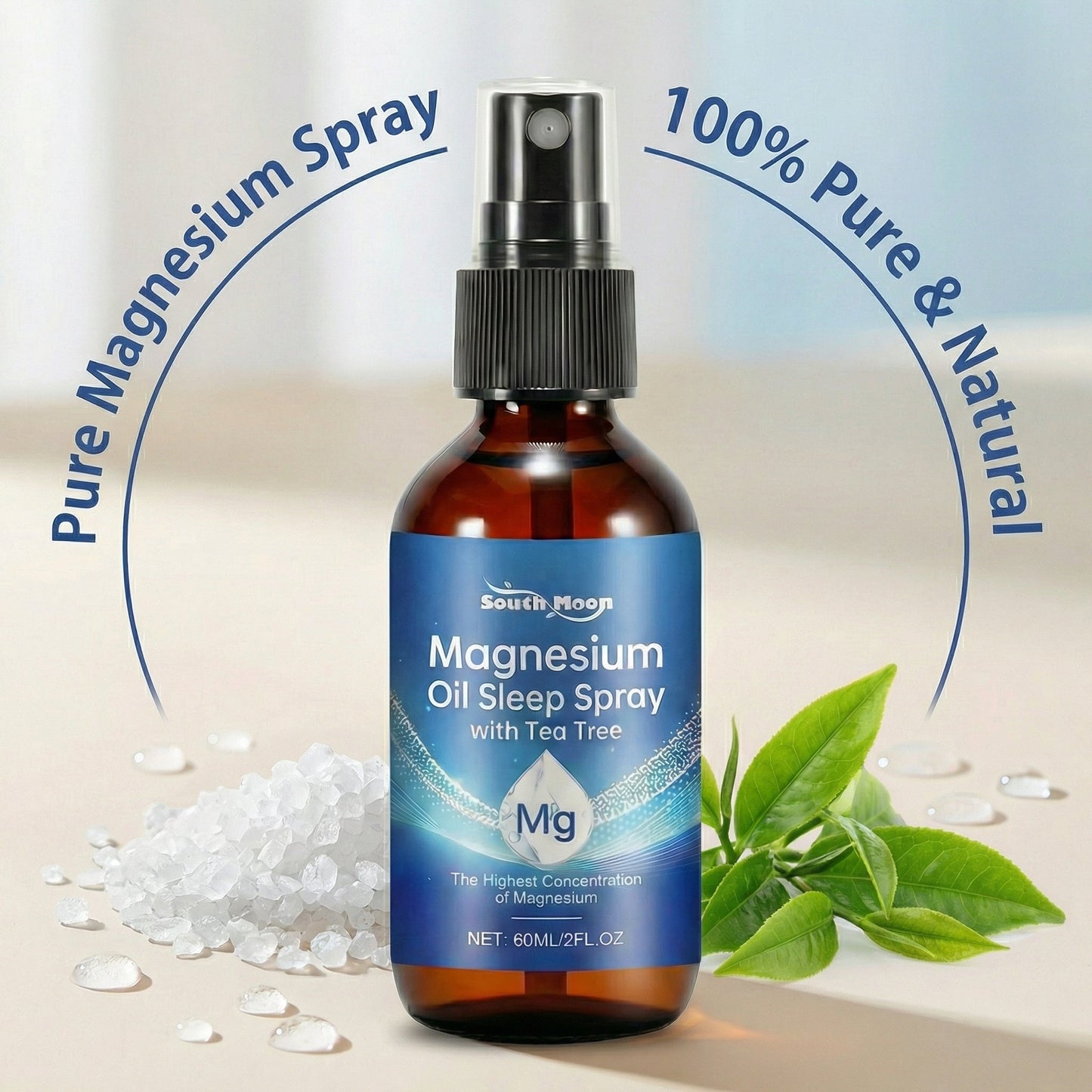 Magnesium Oil Sleep Spray With Tea Tree - Pre-Bedtime Relaxation and Skin Care
