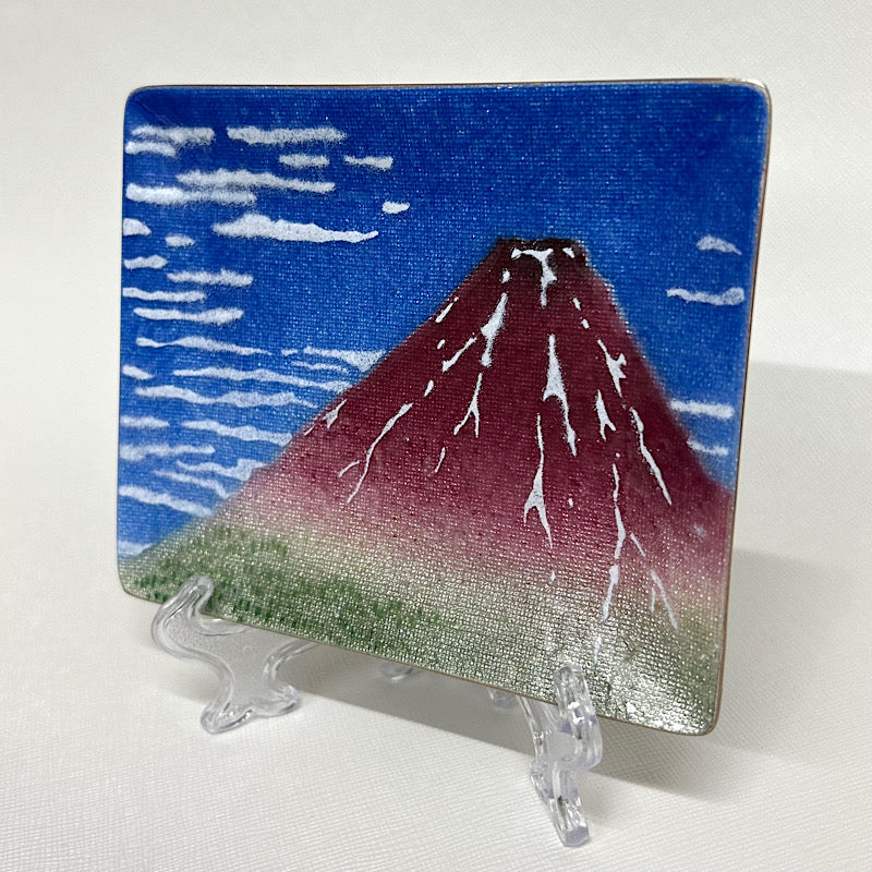 【七宝焼き】創作七宝 124-12 「飾皿 43 富嶽」
