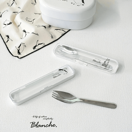 Blanche.  先割れスプーン&ケース セット