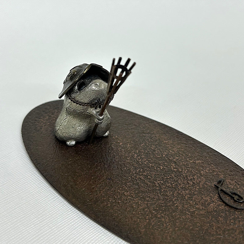 【金属アート】祝迫 芳郎（Yoshiro IWAISAKO）「窮鼠の陣 〜陣笠〜 狼煙」