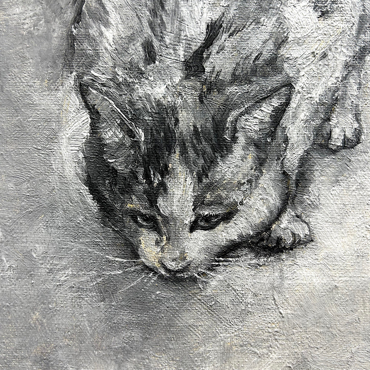 【絵画】井上 暁登（Akito INOUE)「思案は猫と飛ぶ」