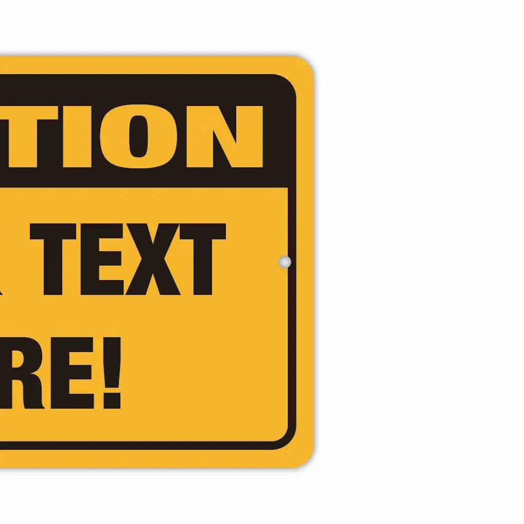 [Rectangular Sign] Caution! CAUTION Sign / Original American-Made Sign (Approx. 20x30cm)
