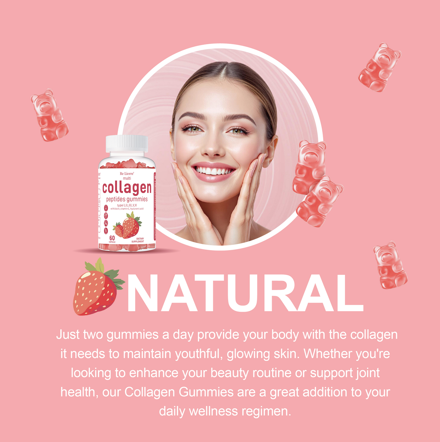 Collagen Peptide Gummies - Skin, Joint, and Hair Support in Every Chew