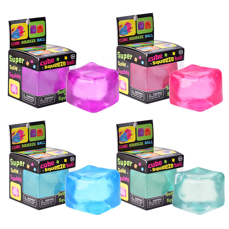 Ice Cube Squishy Toy /  氷のキューブ型スクイーズトイ
