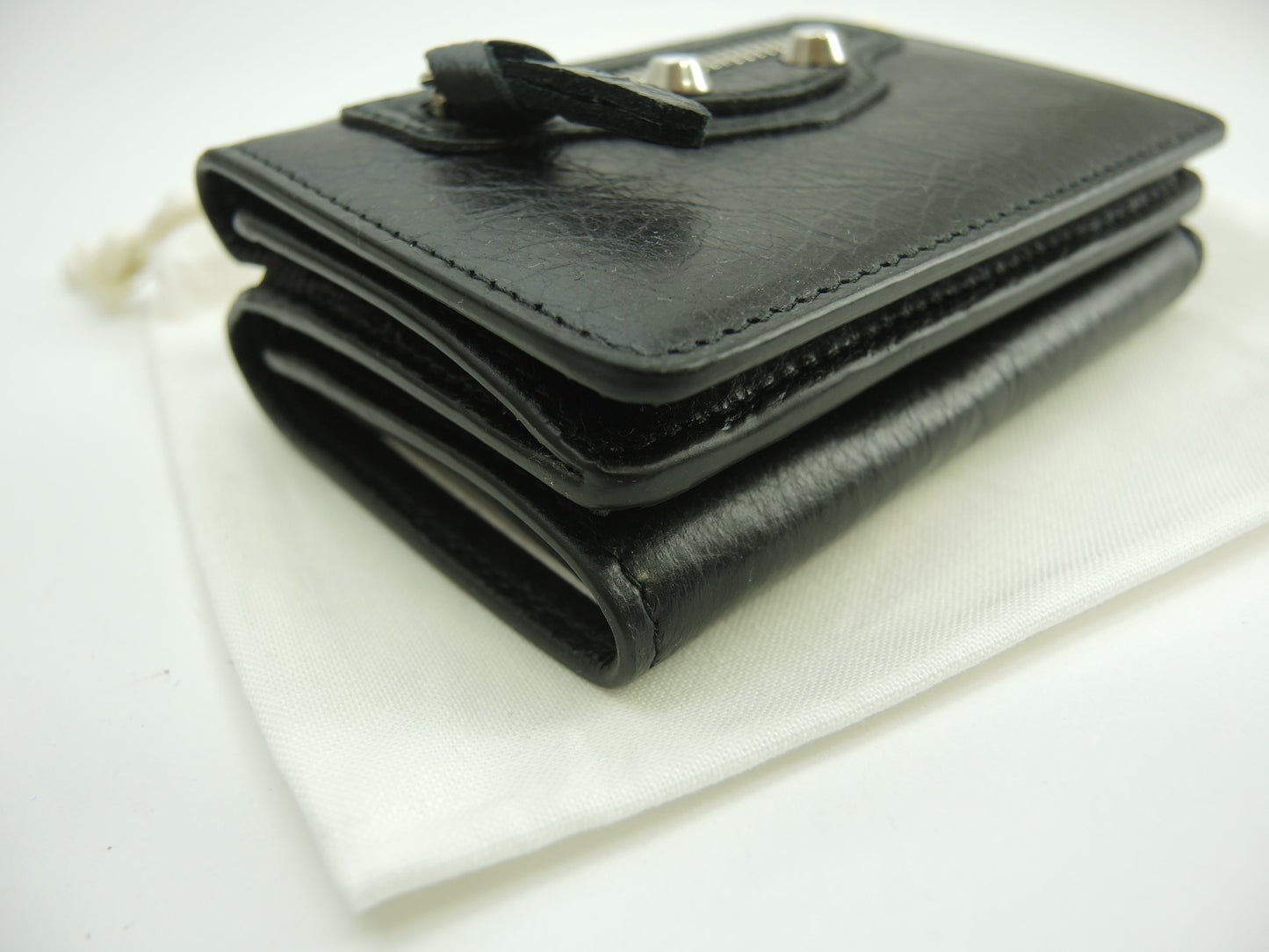 バレンシアガ ミニウォレット クラシック レザー黒 コンパクト財布 新品@ 1