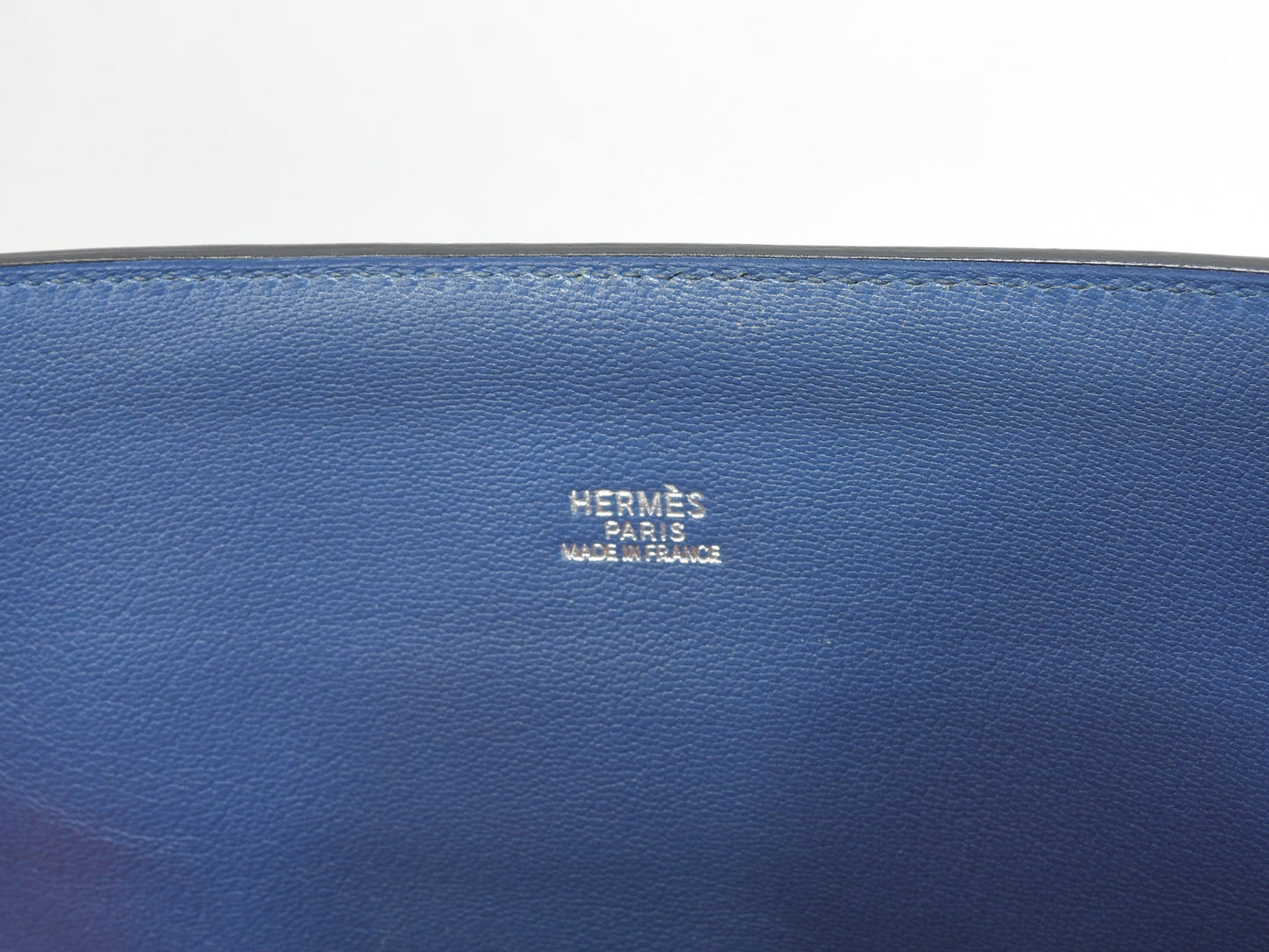 エルメス カバナ ブッフルスキッパー青 シルバー金具 ショルダーバッグ 美品@□E