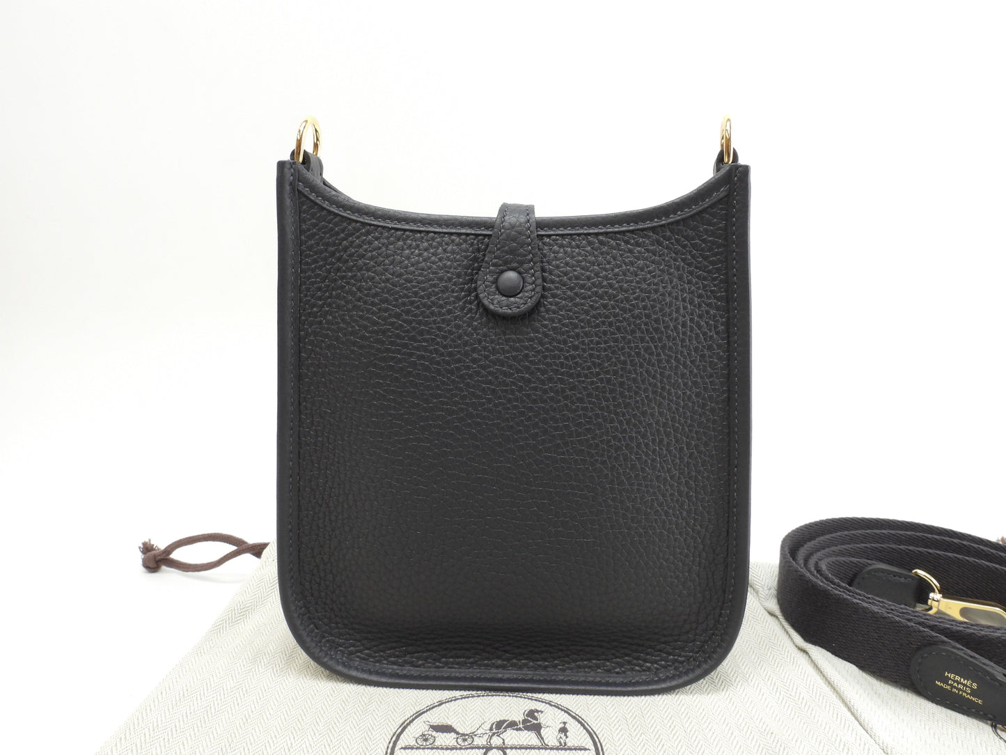エルメス エヴリンTPM トリヨンクレマンス 紺 ポシェットバッグ ゴールド金具 新品@W 3
