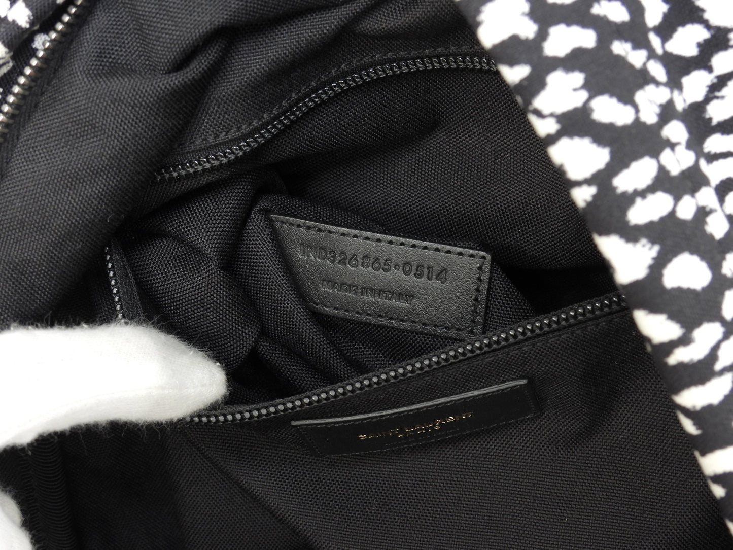 サンローラン バックパック シティ デニム黒白 リュックサック ベイビーキャット 美品@ 7