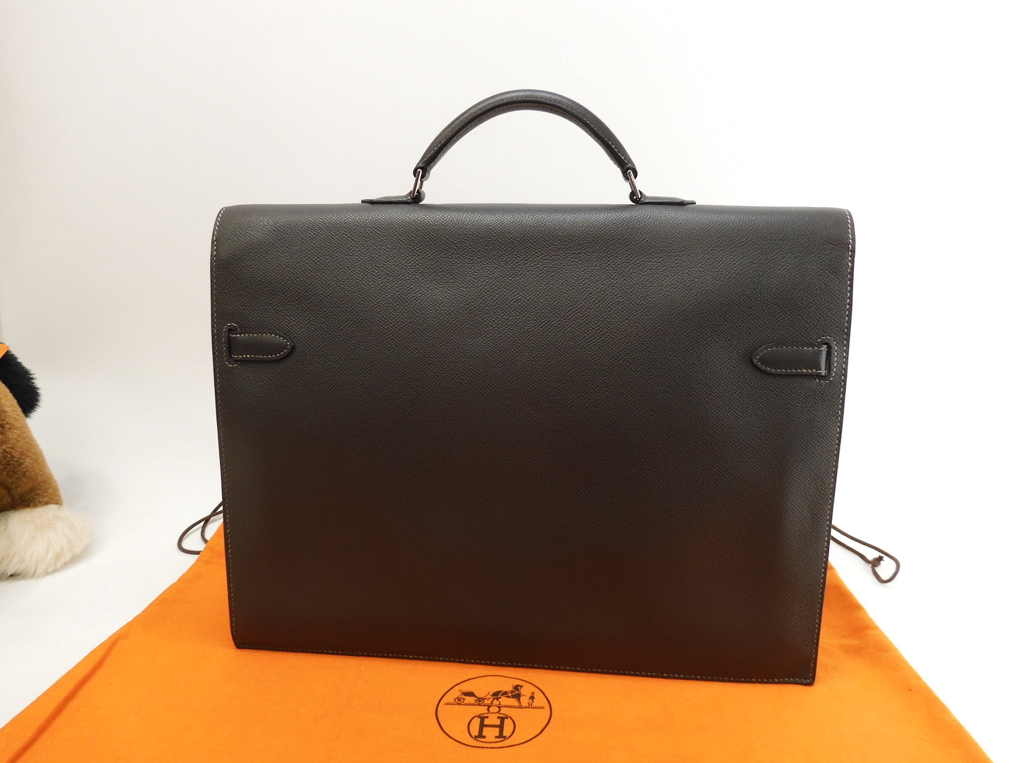 エルメス ケリーデペッシュ38 エプソン/エタン シルバー金具 ブリーフケース@□I