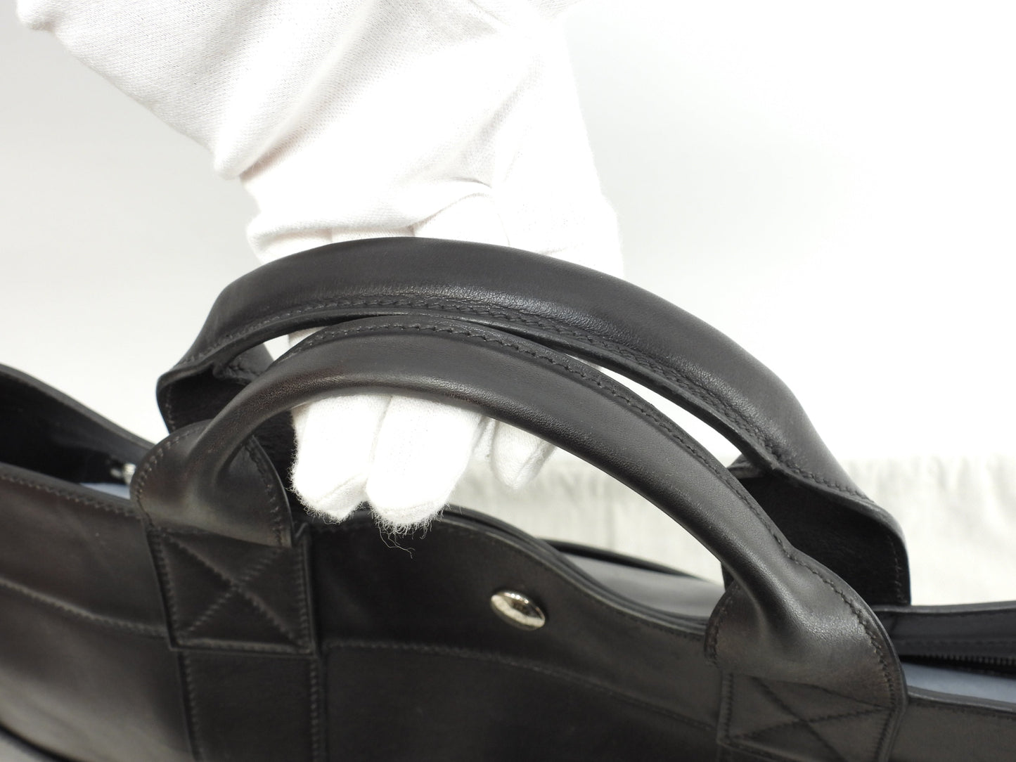 エルメス トートMM フールトゥ フルレザー黒 ハンドバッグ トートバッグ 美品@□E 15