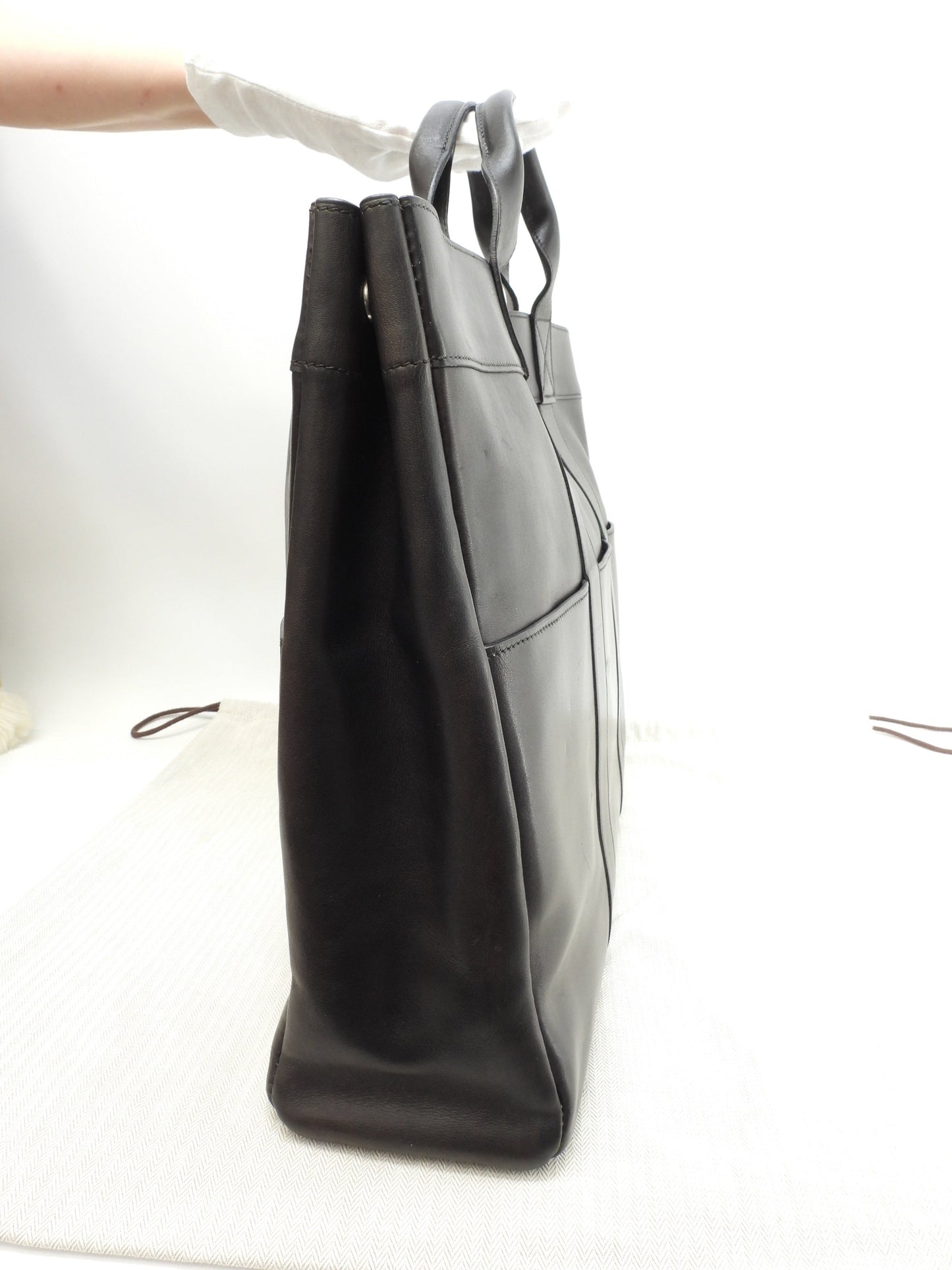 エルメス トートMM フールトゥ フルレザー黒 ハンドバッグ トートバッグ 美品@□E 15