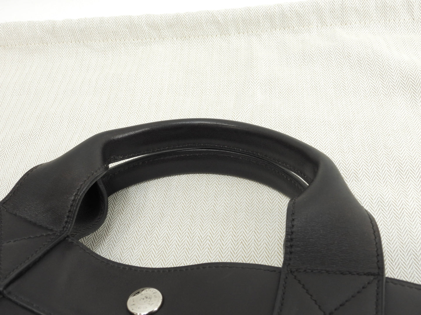 エルメス トートMM フールトゥ フルレザー黒 ハンドバッグ トートバッグ 美品@□E 15