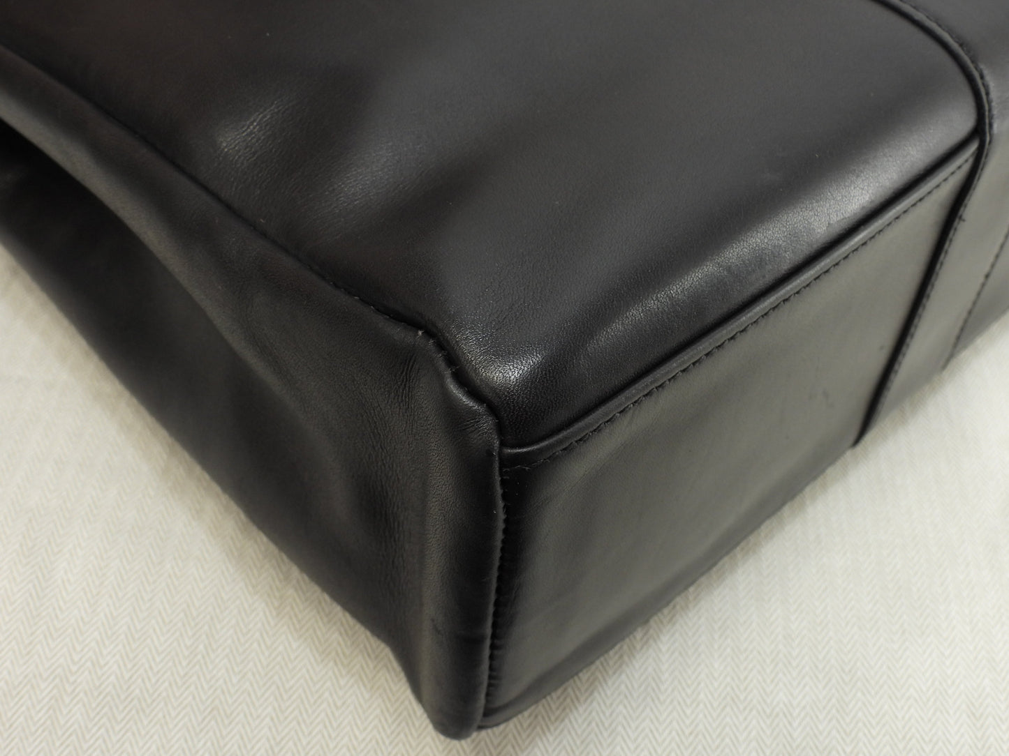 エルメス トートMM フールトゥ フルレザー黒 ハンドバッグ トートバッグ 美品@□E 15