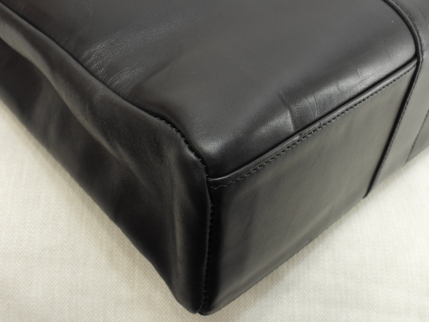 エルメス トートMM フールトゥ フルレザー黒 ハンドバッグ トートバッグ 美品@□E 15
