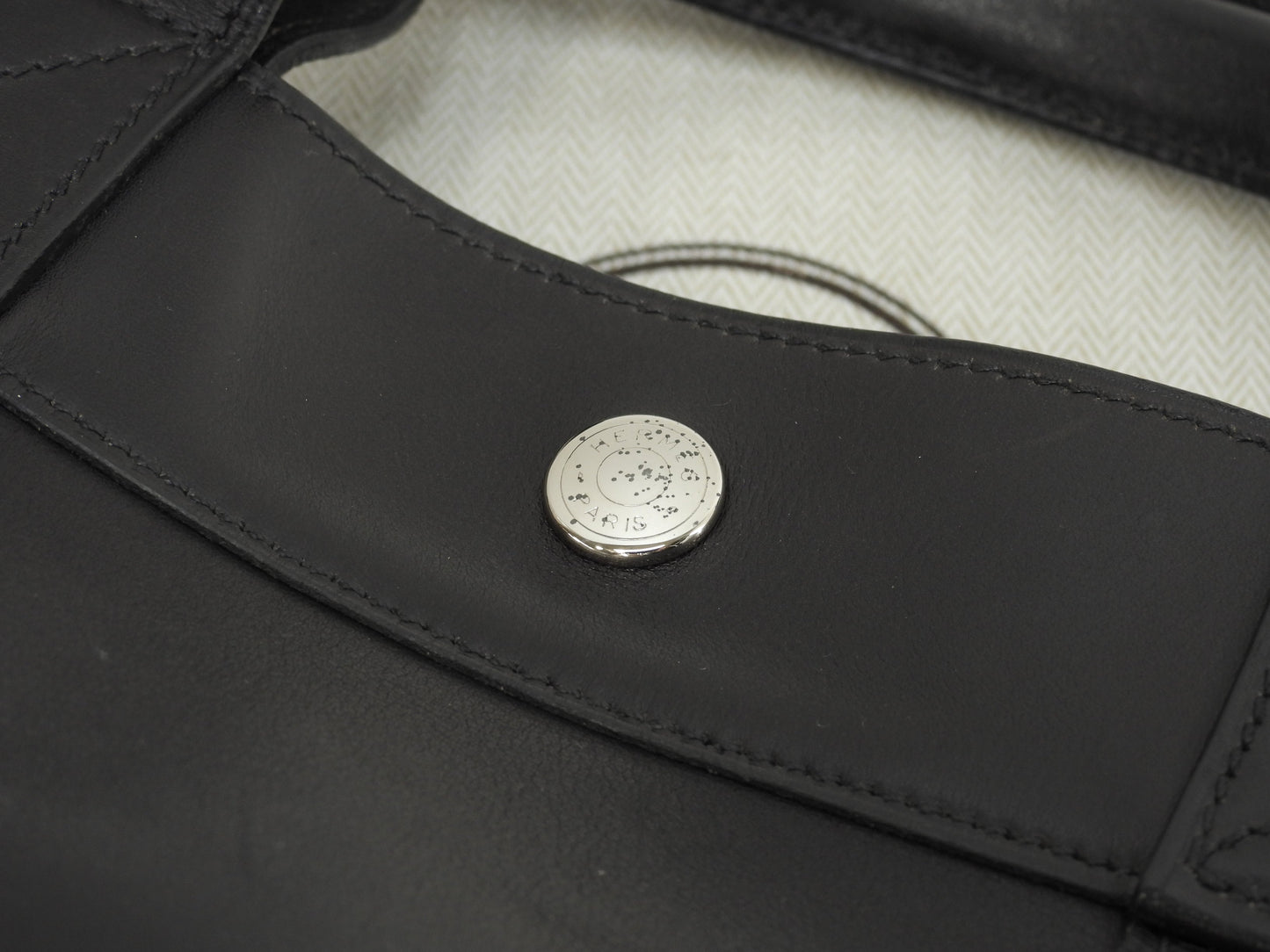 エルメス トートMM フールトゥ フルレザー黒 ハンドバッグ トートバッグ 美品@□E 15