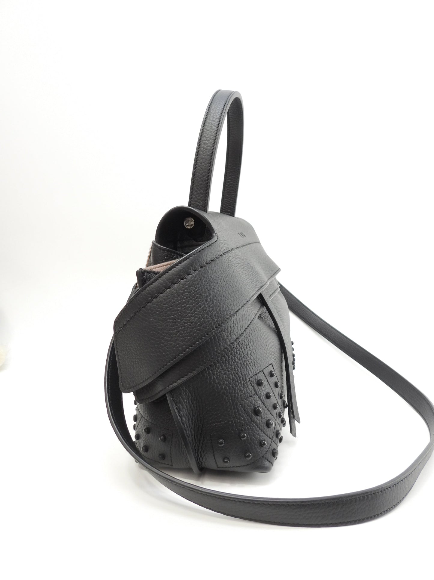 トッズ s付ハンドバッグ ゴンミーニスモール レザー黒 ポシェット 未使用品@ 2